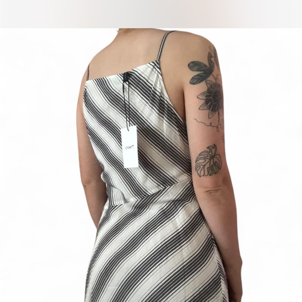 Striped Black and White Midi Dress - Picture 2 of 4